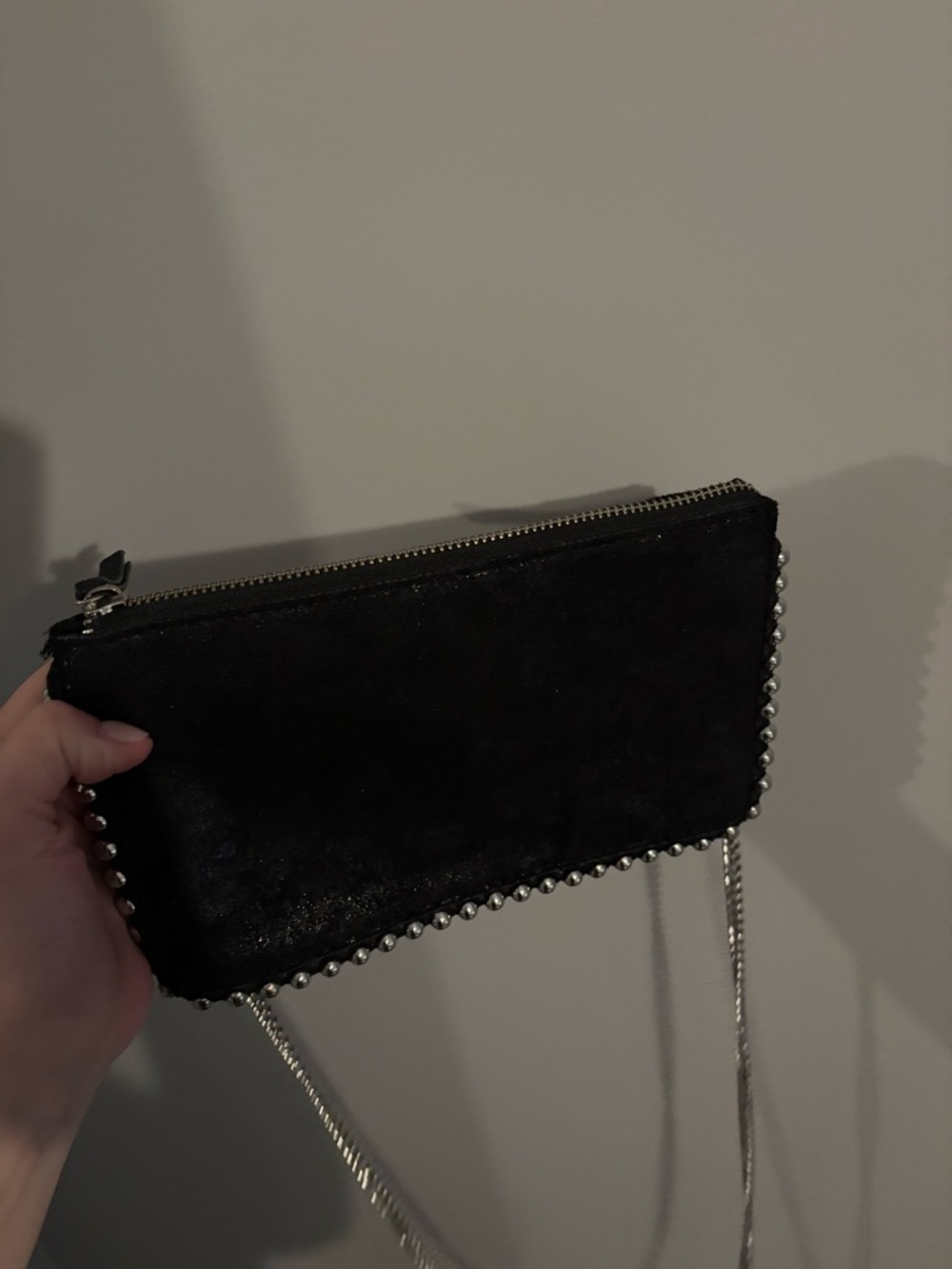 Zara Black Studded Crossbody Bag/ Clutch, worn few times, perfect condition - Picture 3 of 4